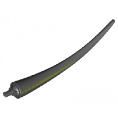 black dinosaur tail indoraptor with pin and olive green side stripes pattern