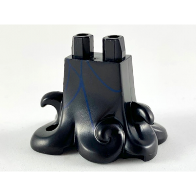 black lower body with tentacles with dark blue lines pattern