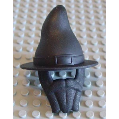 black duplo wear hat pointed with beard