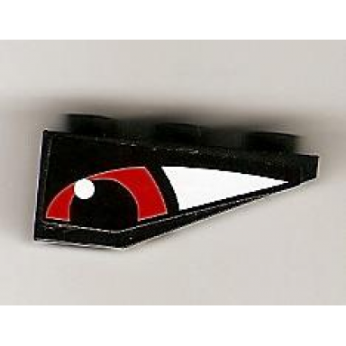 slope inverted 33 3 x 1 with red eye left pattern sticker - set 8277