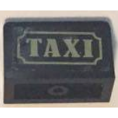 panel 1 x 2 x 1 with gold taxi on transparent background pattern sticker - set 41101