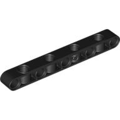 black technic liftarm modified perpendicular holes thick 1 x 9