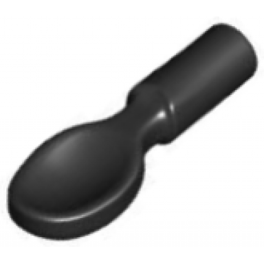 black minifigure utensil spoon - handle with flat end