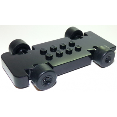 vehicle base fast food racer 4 x 10 with black wheels and black tires