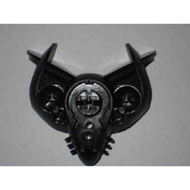 black hero factory chest armor with double spiked shoulders