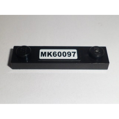 plate modified 1 x 4 with 2 studs without groove with mk60097 pattern sticker - set 60097