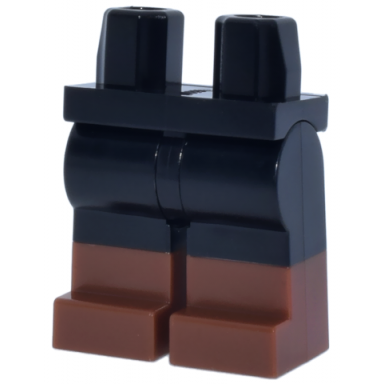black hips and legs with molded reddish brown lower legs boots pattern