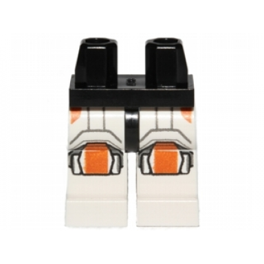black hips and white legs with sw republic trooper armor with orange knee pads pattern