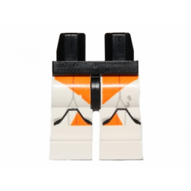 black hips and white legs with sw clone trooper and orange small markings pattern