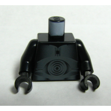 black torso sw protocol droid pattern black arms black hands