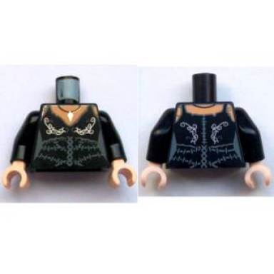black torso harry potter bellatrix lestrange female with ornaments pattern black arms light nougat hands