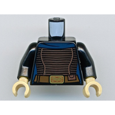 black torso sw female brown stripes with belt pattern black arms tan hands