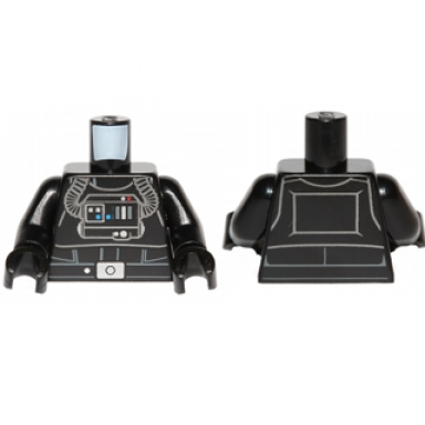 black torso sw tie pilot detailed with back printing pattern black arms black hands