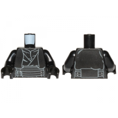 black torso sw sith robe with waist sash pattern darth maul black arms black hands