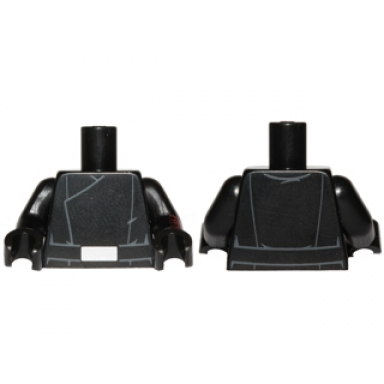 black torso sw first order general uniform pattern black arm left with red stripes and silver dots pattern black arm right black hands