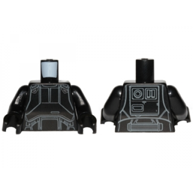 black torso sw imperial death trooper armor pattern black arms black hands