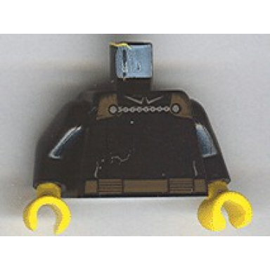 black torso sw cape chain clasp and belt pattern dooku black arms yellow hands