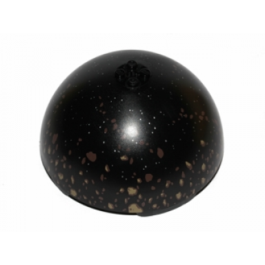 cylinder hemisphere 11 x 11 studs on top with dark brown and dark tan asteroid field pattern