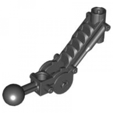 black bionicle ball joint 5 x 7 arm with dual axle hole at 90 degrees