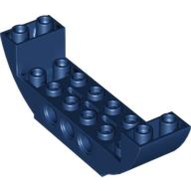 dark blue slope curved 8 x 2 x 2 inverted double