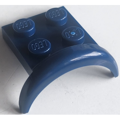 dark blue vehicle mudguard 3 x 3 x 1 with arch round