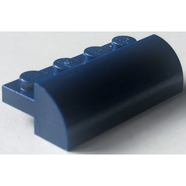 dark blue slope curved 2 x 4 with 4 recessed studs