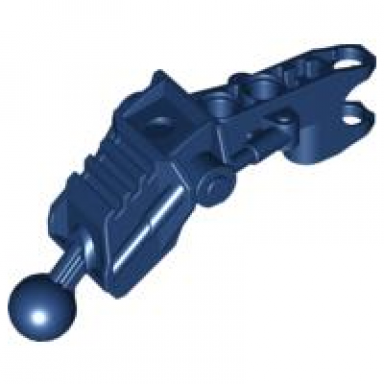 dark blue bionicle av-matoran leg section with ball joint and ball socket