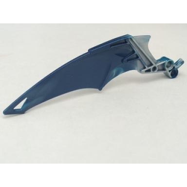 dark blue bionicle wing makuta with marbled pearl light gray pattern