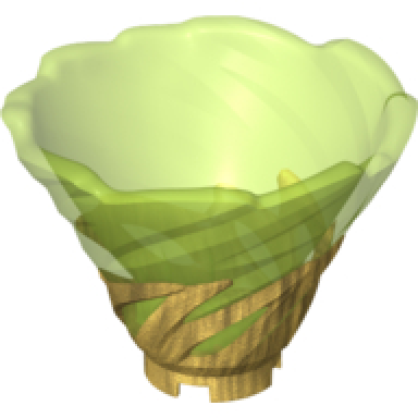 pearl gold tornado of spinjitzu narrow with molded trans-bright green top pattern