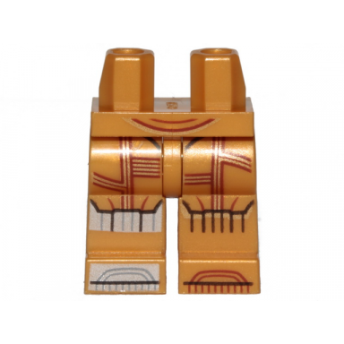 pearl gold hips and legs with sw c-3po droid with silver right toe pattern