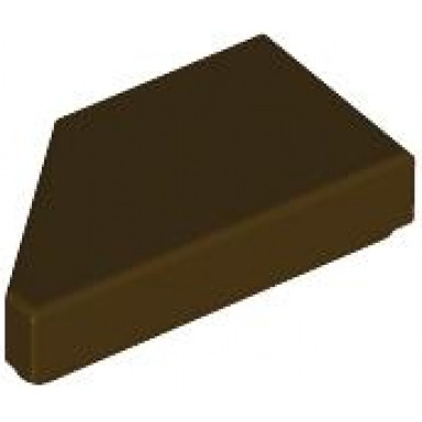dark brown tile modified 1 x 2 wedge right