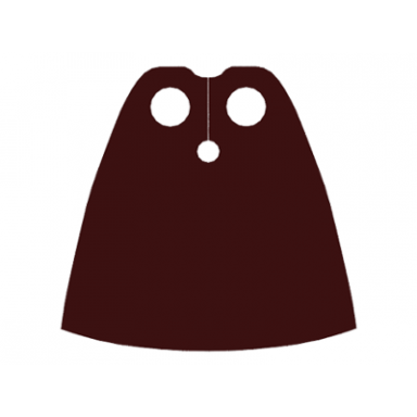 dark brown minifigure cape cloth standard - traditional starched fabric - 4.0cm height