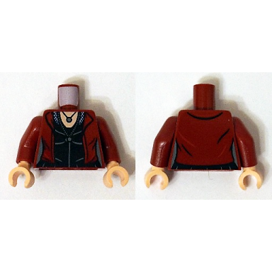 dark red torso female jacket over black top with necklace pattern scarlet witch dark red arms light nougat hands