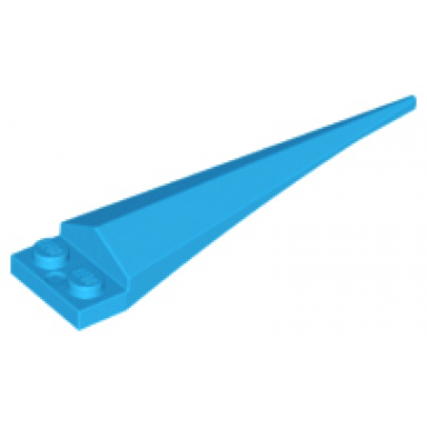 dark azure plate modified 1 x 2 with angular extension with molded flexible rubber dark azure tip pattern