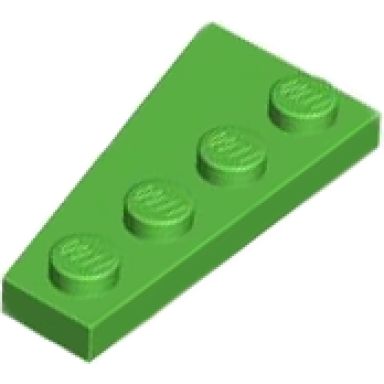 bright green wedge plate 4 x 2 right