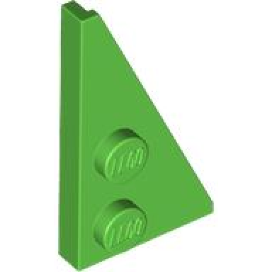 bright green wedge plate 4 x 2 right pointed