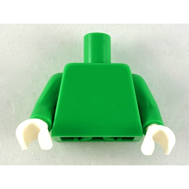 bright green torso plain bright green arms white hands