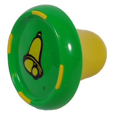 bright green music builder sound plug with bell pattern