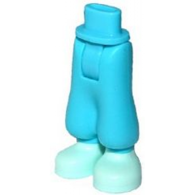medium azure mini doll hips and trousers baggy with light aqua shoes pattern - thick hinge
