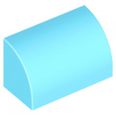 medium azure slope curved 1 x 2
