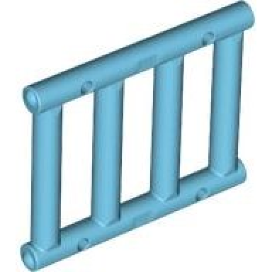 medium azure bar 1 x 4 x 3 grille with end protrusions