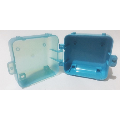 medium azure container box 3 x 8 x 6 2 3 with satin trans-light blue front 64454 64462