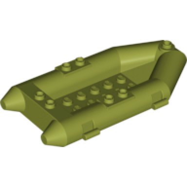 olive green boat rubber raft small