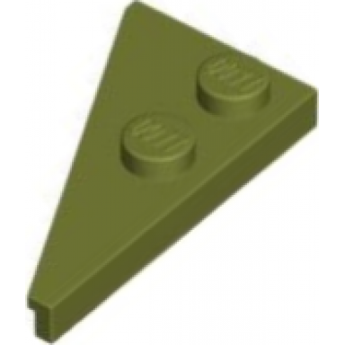 olive green wedge plate 4 x 2 right pointed
