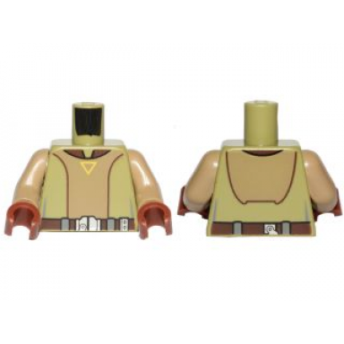 olive green torso sw open shirt with utility belt and yellow triangle pattern kanan jarrus dark tan arms reddish brown hands