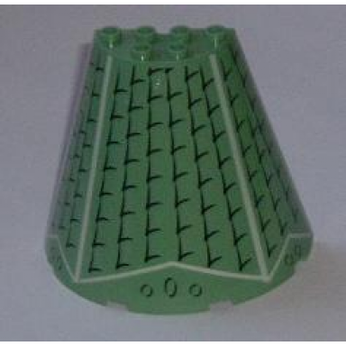 sand green cone half 8 x 4 x 6 with roof shingles pattern