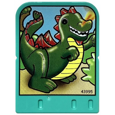 story builder crazy castle card with dragon breathing fire pattern