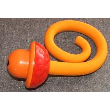 medium orange primo flower stem with orange head and smiley face
