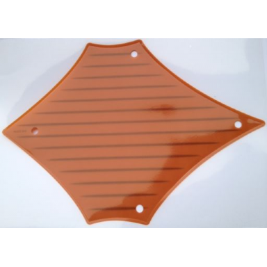 dark orange plastic sail 24 x 17 with brown lines pattern