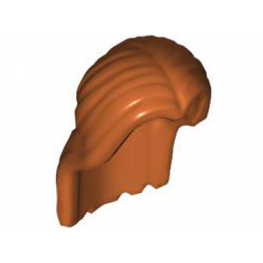 dark orange minifigure hair long parted in center